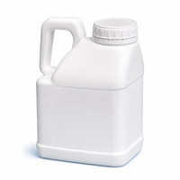 Botella de Boca Ancha de 5L de HDPE con Tapa de Rosca y Asa para Almacenamiento de Líquidos Industriales, Químicos y de Gasolina, Venta al Por Mayor, Impresión UV