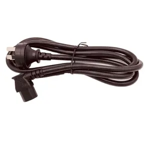 6ft black SAA Australia PC Power Cord with left angle c13 H05VV-F 3G*0.75mm2