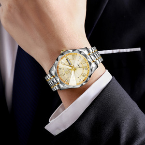 Montre de luxe pour homme, neuve, en alliage, à quartz, cadran de 28 mm, étanche 30 m, double <span class=keywords><strong>calendrier</strong></span>, lumineuse, style business - Product Image 2