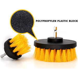 Juego de 4 cepillos de cuero para limpieza de llantas y tapetes de coche, kit de cepillos para <span class=keywords><strong>taladro</strong></span>, limpiador multiusos para fregar - Product Image 6