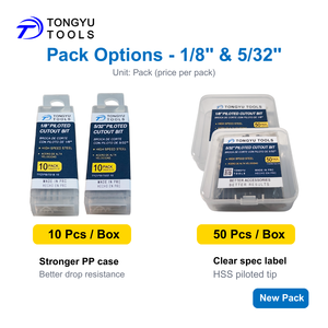 1/8 "vách thạch cao cut-out bit hướng dẫn điểm thí điểm Tip, downcut xoắn ốc HSS Router bit cho ROTARY cut-out công cụ làm sạch Truy Tìm cắt - Product Image 5