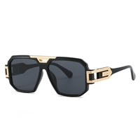 Lunettes de soleil pilote personnalisées grand format 093, unisexe, coupe-vent, protection UV400, lunettes de conduite, monture décorative surdimensionnée