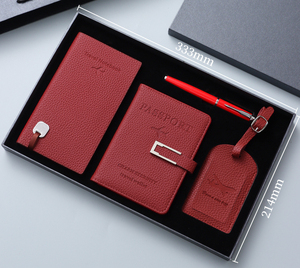 Juego de Regalo Empresarial de Cuero PU con Impresión Tipográfica Personalizada al por Mayor de Zheng Yang, Porta Pasaportes, Libreta de Viaje, <span class=keywords><strong>Maleta</strong></span> - Product Image 6