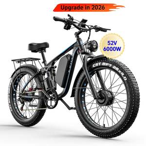 Vélo électrique <span class=keywords><strong>tout</strong></span>-<span class=keywords><strong>terrain</strong></span> EBYCCO EB7PRO 26 pouces à pneus larges, double moteur 6000W, VTT électrique pour adultes - Product Image 1