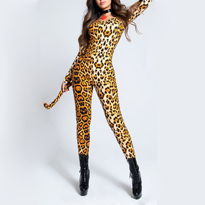 <span class=keywords><strong>Costume</strong></span> da donna leopardato tuta da ragazza Zentai Catsuit <span class=keywords><strong>Costume</strong></span> da animale da festa Sexy - Product Image 5