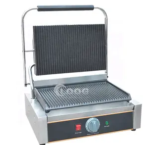 Hot Sale Heating Uniformity Electric Grooved Contact Grill Professional Panini Press