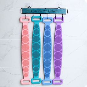 Body <b>Sponge</b> Silica Gel Back Brushes <b>Bath</b> Towels Scrubber Rubbing Back Peeling Massage Shower Belt Extended Skin Clean - Product Image 5