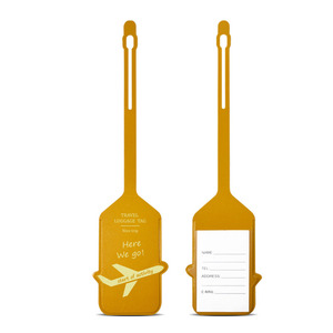 Double-sided thickened PU leather luggage tag with gold foil stamping Aircraft luggage tag and <b>boarding</b> pass - Product Image 5