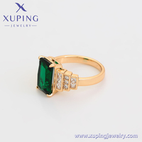 X000702966 Joyería Xuping, Anillo de Moda Elegante y Ecológico de Cobre con Piedras Preciosas para Mujer, Anillo Sencillo y Económico para Boda