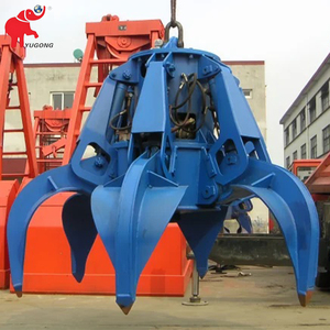 Godet de préhension hydraulique à quatre cordes pour <span class=keywords><strong>ferraille</strong></span> d'acier, personnalisable en usine, gamme 0,5 à 20 tonnes - Product Image 1