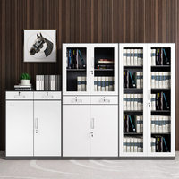 Archivador de Acero de 5 Secciones, Bicolor, Desmontable, Marrón y Blanco, con Cerradura, para Documentos Financieros
