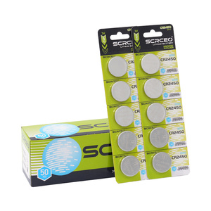 แบตเตอรี่แบบเหรียญ 3v Cr2450 580mah ขายส่ง พร้อมอายุการใช้งานยาวนาน สำหรับผลิตภัณฑ์อิเล็กทรอนิกส์ในครัวเรือน - Product Image 1