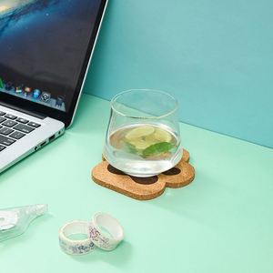 Cute Cartoon Cat's Paw Coaster Heat Insulation Anti-Ironing Eco-Friendly 12cm Wooden Dining Table Cork Food Use Tea Bowl Pad - Product Image 4