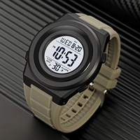 Montre Homme Numérique Plongée 50M Étanche Alarme Chronographe LED Lumière Silicone ABS Extérieur Sport Sur Mesure Gros