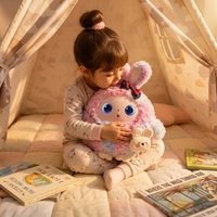 Peluche interactive parlante intelligente, adorable panda compagnon avec écran dynamique et yeux mobiles, jouet en peluche pour enfants