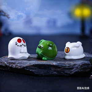 ภูมิทัศน์ขนาดเล็กแบบ DIY ของตกแต่งฮาโลวีนรูปปั้นผีฟักทองรูปสัตว์เรืองแสงโครงกระดูกขนาดเล็ก - Product Image 2