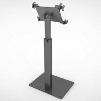 Conception ergonomique personnalisée Support au sol à hauteur réglable Support en métal Support pour tablette PC avec base pouvant être boulonnée