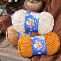 Fil chenille doux comme des nuages avec Lurex argenté brillant en polyester pour tricot à la main, couverture, pull, écharpe, crochet DIY, fil fantaisie