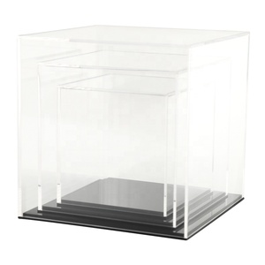 Chinese factory wholesale square custom transparent acrylic toy display box PMMA storage box