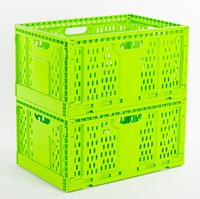 Conteneurs en plastique perforés empilables et pliables robustes - Boîte de rangement multi-usages écologique pour le transport
