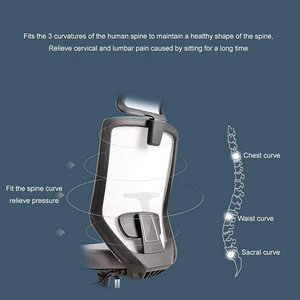 Chaise de bureau pivotante ergonomique moderne et unique en maille, réglable, rembourrée, pour le gaming et le travail - Product Image 6