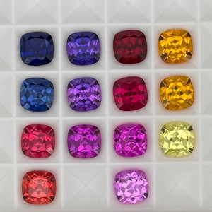 Gemas de Alta Calidad 10x10mm <span class=keywords><strong>6</strong></span> Quilates Zafiro Azul Real Creado en Laboratorio Talla Esmeralda Talla Cojín Zafiro Azul Sintético Precio por Quilate - Product Image 1