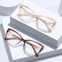 Monture de lunettes optiques Partagas en TR90 œil de chat avec charnière à ressort, anti-lumière bleue, pour femmes