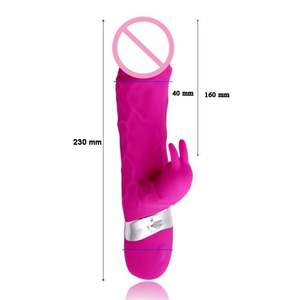 Dropshipping Dames Dubbele Kop Konijn Vibrator Grote Siliconen <span class=keywords><strong>Dildo</strong></span> voor G-Spot Masturbatie Seks Speelgoed - Product Image 2