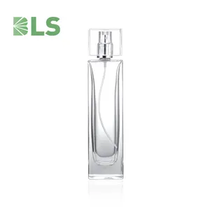 Wholesale good quality screw neck square bottle luxury 30ml 50ml 100ml empty perfume glass bottle