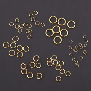 开环跳环DIY黄铜饰品配件批发多种规格黄铜电镀真金连接