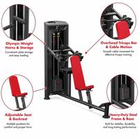 Peralatan Gym Komersial Pin Loaded Overhead Triceps Cable Motion, Unit Kekuatan untuk Latihan Triceps yang Efektif pada Lengan Atas