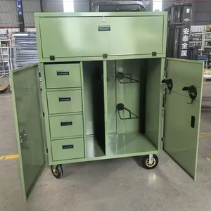 Yên xe Tủ ngoài trời công cụ kim loại giỏ hàng với bánh xe, yên ngựa Hộp tủ - Product Image 1