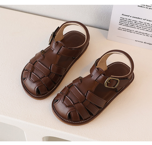 Chaussures Bébé Personnalisées Vente en Gros Sandales d'Été Fermées pour Nouveau-nés Chaussures Plates en Cuir Tendance pour Enfants - Product Image 3