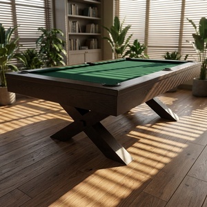 Mesa de <span class=keywords><strong>Billar</strong></span> Americana Moderna de 7 Pies con Pizarra de Pizarra, Tapizada en Cuero y Goma, Económica, para Uso Comercial en Interiores, para el Hogar y Negocios - Product Image 1