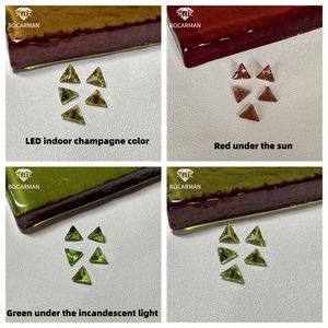 Piedras Sueltas de Sultanita Sintética que Cambian de Color de la Marca BOCARMAN, Forma Triangular, Gemas para Joyerí<span class=keywords><strong>a</strong></span>, Venta al por Mayor de Fábrica China - Product Image 5