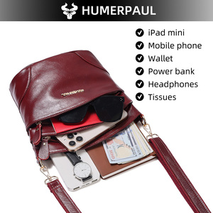 <span class=keywords><strong>Borsa</strong></span> a <span class=keywords><strong>tracolla</strong></span> in vera pelle HUMERPAUL da donna <span class=keywords><strong>bordeaux</strong></span> <span class=keywords><strong>borsa</strong></span> a <span class=keywords><strong>tracolla</strong></span> Multi-tasca per uso quotidiano <span class=keywords><strong>borsa</strong></span> di alta qualità - Product Image 4