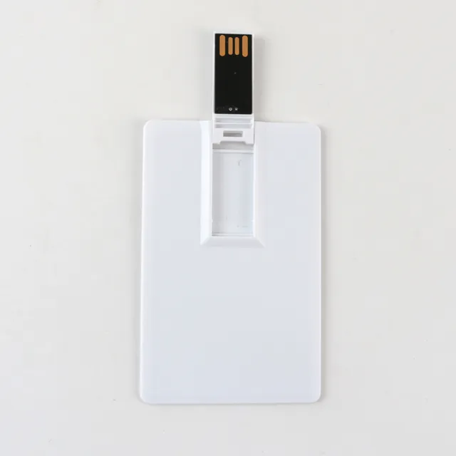 New TF-0042 Credit Card 2.0 USB 2.0 Flash Drive 32GB/16GB/8GB White ABS Security Check OEM Brand Encryption No Real Capacity