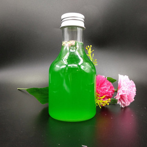 Bouteille de boisson en plastique PET de 200 ml en forme de vin, avec étiquette personnalisée sérigraphiée, de qualité alimentaire, avec bouchon à vis, pour thé, soda - Product Image 2