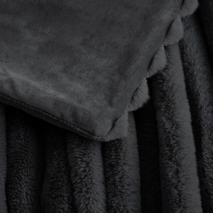 Tùy biến Đen Vua Kích thước bán buôn tốt nhất Faux lông ném chăn lớn Thỏ lông chăn - Product Image 5