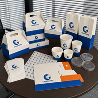 Boîte en papier jetable personnalisée avec logo OEM pour emballage alimentaire (burgers, poulet frit, frites) – Contenant à emporter en gros pour cuisines et livraison