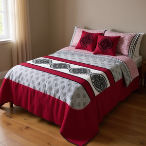 Edredón Doble Rojo Ramy con 2 Cojines Compe - Product Image 2