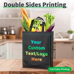 Sacs fourre-tout en non-tissé avec logo personnalisé, vente en gros, sacs de shopping réutilisables, sacs cadeaux pour la promotion d'entreprise - Product Image 2