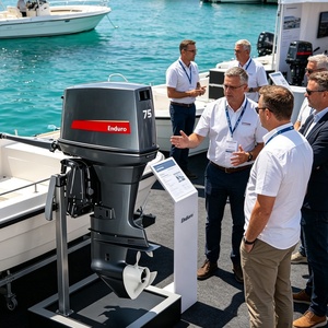 Nouveau moteur marin professionnel 75 CV, 2 temps, 3 cylindres, à essence, télécommandé pour bateau de pêche - Product Image 6