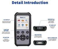 Autel ML629 AutoVIN leer ABS SRS función OBD completa comprobar motor escáner OBD obd2 máquina de diagnóstico para todos los vehículos