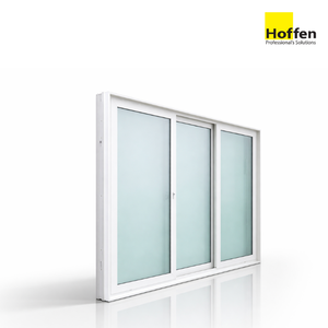 หน้าต่างบานเลื่อน uPVC Hoffen Plus ขนาด 180x110 ซม. กรอบสีขาว พร้อมมุ้งลวด กระจกบานเลื่อน กันเสียง กันน้ำ จากประเทศไทย - Product Image 3