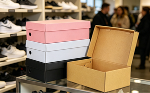 Cajas para zapatos con tapa abatible hechas de cartón grueso con troquelado - Product Image 2