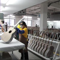 Solid Top Acoustic Guitar 40 Inch GA Acoustic Guitar Solid Spruce Cedar Top Mahogany Back Side Premium Guitar