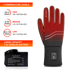 7.4V Heated <b>Gloves</b> Rechargeable <b>Electric</b> Battery Women Winter <b>Hand</b> <b>Warmer</b> Heated Thin <b>Gloves</b> Gant Chauffant - Product Image 6