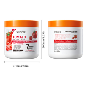<span class=keywords><strong>Crema</strong></span> Idratante al Pomodoro SADOER 500g per Viso e Corpo, Super Idratante e Illuminante, Non Unta, per Pelle Secca - Product Image 6
