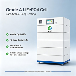 ระบบพลังงานแสงอาทิตย์แบบไฮบริดออลอินวัน WHE 30KWH 51.2V 600AH LiFePO4 สำหรับบ้าน พร้อมระบบกักเก็บพลังงานและเชื่อมต่อกับระบบไฟฟ้า - Product Image 6